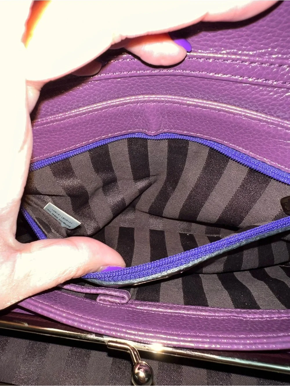 AUTH MCM PURPLE SHOULDER BAG